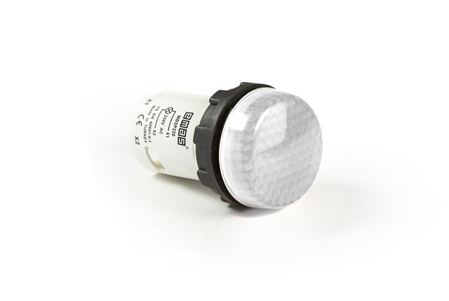 MB Series Plastic with LED 230V AC White 22 mm Pilot